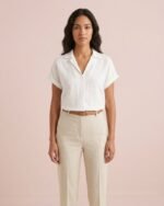Blusa blanca de lino