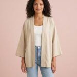 Kimono de lino beige